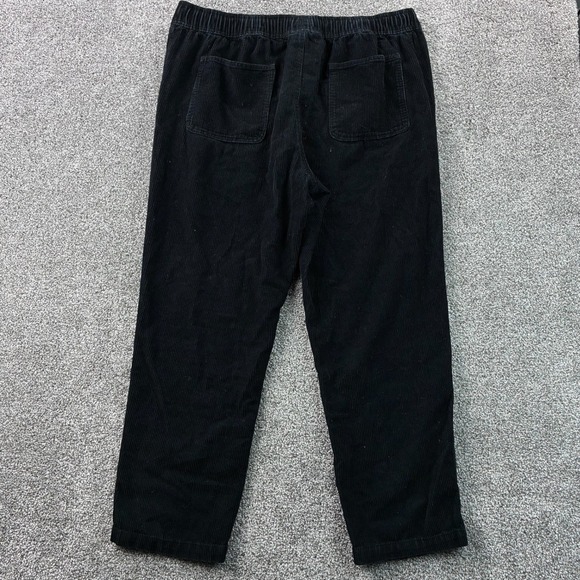 Vintage Y2K No Boundaries Corduroy Pants Mens XL Black Elastic Waist Drawstring - Picture 5 of 6